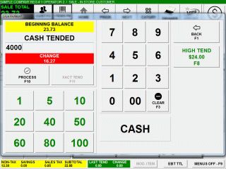 Touch Screen POS Software, Enter payment amount Touch Screen POS Software, Enter payment amount